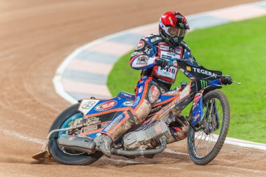 Closeup of Greg Hancock from the USA at the TEGERA Stockholm FIM