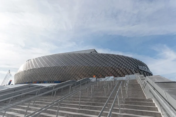 Tele2 Arena sebelum pertandingan sepak bola derby antara rival Hamm — Stok Foto