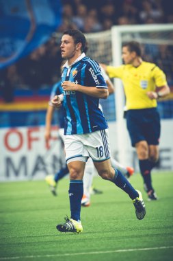 Kerim Mrabti at the soccer game between the rivals Djurgarden an