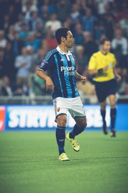 Soo Yong Yoon at the soccer game the between rivals Djurgarden a