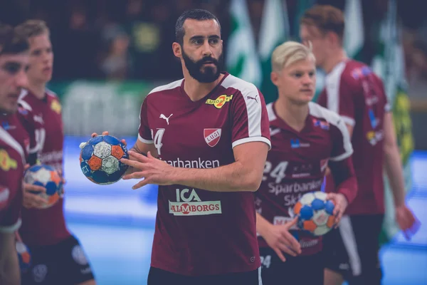 Nemanja Milosevic at warmup before the Handball game between Ham — ストック写真
