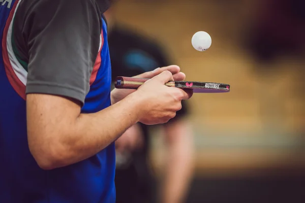 Torneo de tenis de mesa SOC en la arena Eriksdalshallen — Foto de Stock