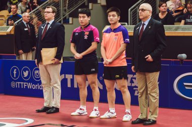 Maç Çin 'den Liang Jingkun ve Fan Zhendong arasında.