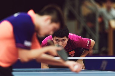 Maç Çin 'den Liang Jingkun ve Fan Zhendong arasında.