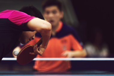 Maç Çin 'den Liang Jingkun ve Fan Zhendong arasında.
