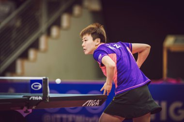 Masa tenisinde Mu Zi (CHI) ve Zhu Yuling (CHI) finalleri