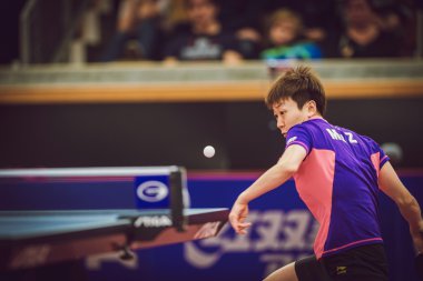 Masa tenisinde Mu Zi (CHI) ve Zhu Yuling (CHI) finalleri