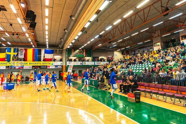 Feminino Qualificador Europeu jogo entre a Suécia e Espanha — Fotografia de Stock