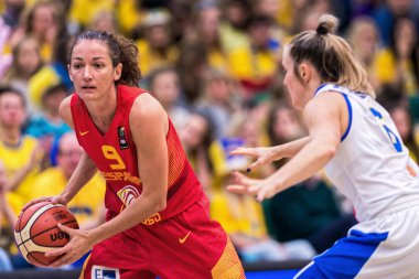 Laila Palau (SPA) in Sweden against Spain at the Women European 