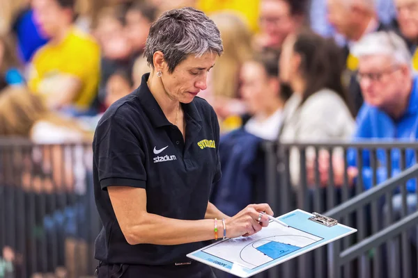 Swedish head coach Jurgita Kausaite at the Women European Basket — ストック写真