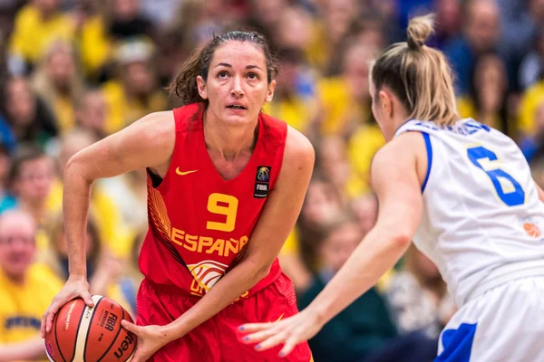 Laila Palau (SPA) en Suecia contra España en el Women European — Foto de Stock