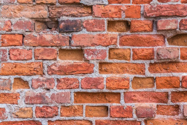 Vieux mur de briques avec briques manquantes — Photo