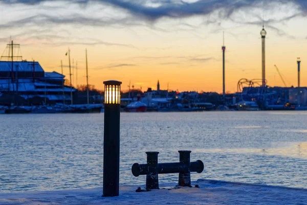 Світло на полюс з Стокгольма у фоновому режимі — стокове фото