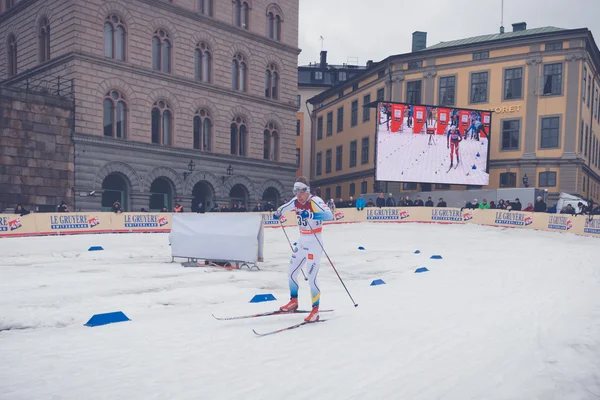 Esqui cross country no evento FIS World Cup Sprint no Roy — Fotografia de Stock