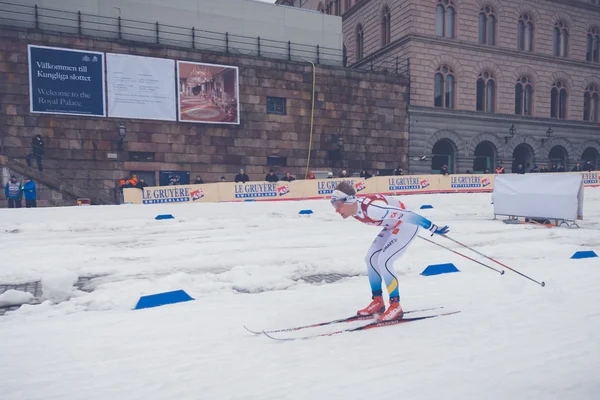 Cross country skier at the FIS World Cup Sprint event at the Roy — Stock Photo, Image