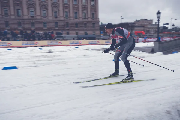 Cross country síző a Fis világ kupa Sprint versenyen a Roy — Stock Fotó