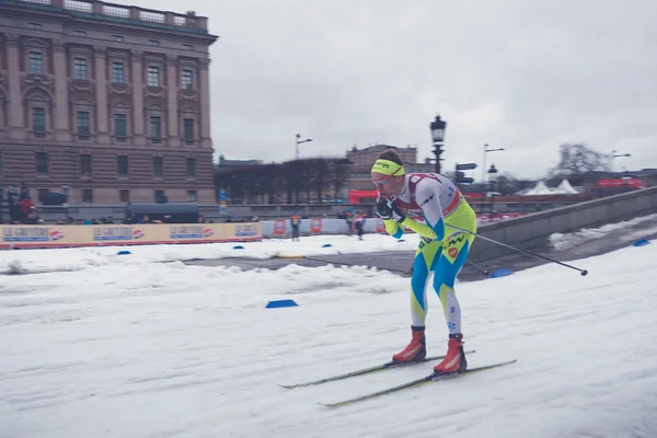 Cross country skier at the FIS World Cup Sprint event at the Roy — Stock Photo, Image