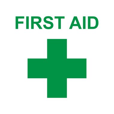 İlk yardım işareti, sağlık haçı sağlık sembolü, ilaç acil durum ikonu, güvenlik tasarımı .