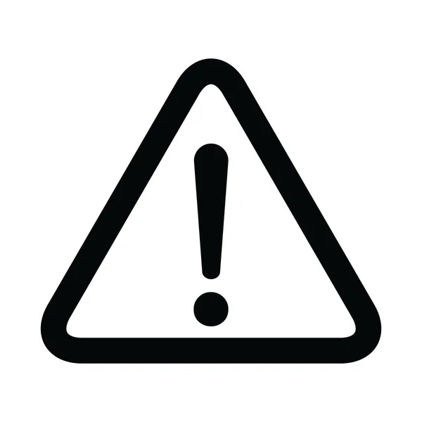Gefahrenwarnung Warnsymbol Vektor Symbol Flaches Zeichen Symbol Mit Ausrufezeichen Isoliert — Stockvektor