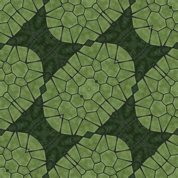 Vzor Mozaika Kaleidoskopické Bezešvé Generované Textury Ornament Křehké Fraktální Materiál — Stock fotografie