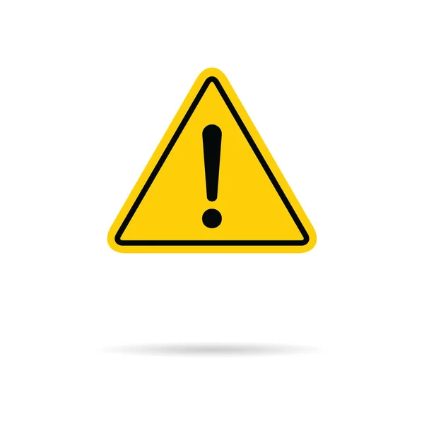 Gefahrenwarnung Warnsymbol Vektor Symbol Flaches Zeichen Symbol Mit Ausrufezeichen Isoliert — Stockvektor