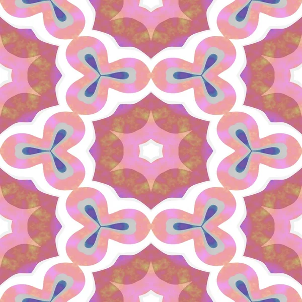 Mustermosaik Kaleidoskopisch Nahtlos Erzeugte Textur Ornament Zerbrechlich Fraktal Material Abstrakter — Stockfoto