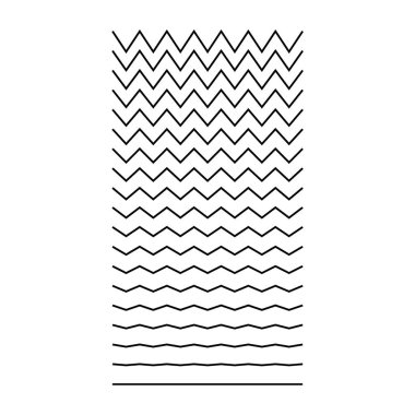 Dalgalı, kıvrımlı, zigzag yatay çizgiler. Vektör basit yeni tasarım ögesi .