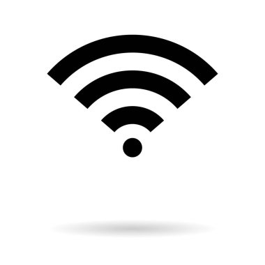 Wi-fi internet sembolü, kablosuz sinyal vektör çizimi, kablosuz mobil simge, kablosuz ağ bağlantısı yok .