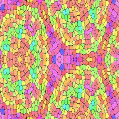 Mozaik mozaik kaleydoskopik, pürüzsüz doku, süs, kırılgan, fraktal, materyal, soyut oluşturma arkaplanı .