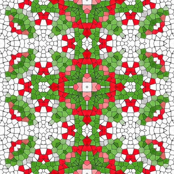 Patrón Mosaico Caleidoscópico Sin Costura Generado Textura Ornamento Frágil Fractal — Foto de Stock