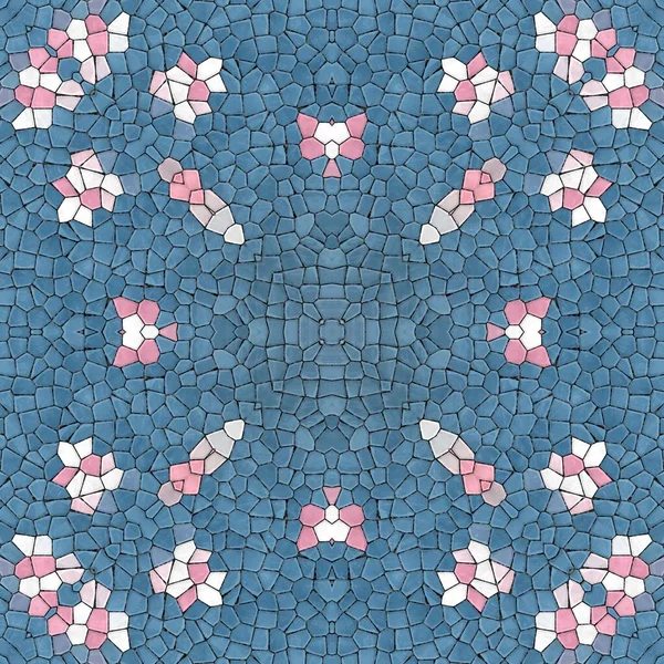 Patrón Mosaico Caleidoscópico Sin Costura Generado Textura Ornamento Frágil Fractal — Foto de Stock