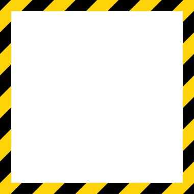 Siyah ve sarı köşegen çizgili. Boş vektör illüstrasyon uyarı arka planı. Tehlike uyarısı işareti bandı. Dikkat metni için boşluk .