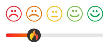 Müşteri simgesi duygu tatmin metresi beyaz arkaplanda farklı bir sembol .