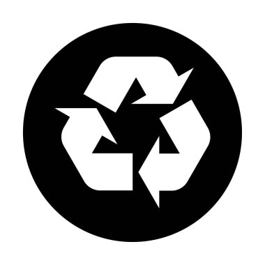 Çevre simgesini geri dönüştür, beyaz arkaplanda izole Eko doğa atığı, çöp ekoloji sistemi .