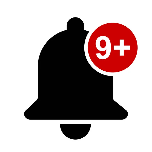 Bell Εικονίδιο Συναγερμού Απομονώνονται Λευκό Φόντο Μαύρο Σύμβολο Εικονογράφηση Διάνυσμα — Διανυσματικό Αρχείο