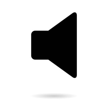 Müzik ses simgesi, ses hacmi sembolü. Uygulama, web ve ortam için vektör illüstrasyonu grafiği .