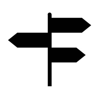 İmzalı sokak vektör illüstrasyonu, beyaz arkaplanda izole edilmiş yol oku sembolü, web işaretleyici .