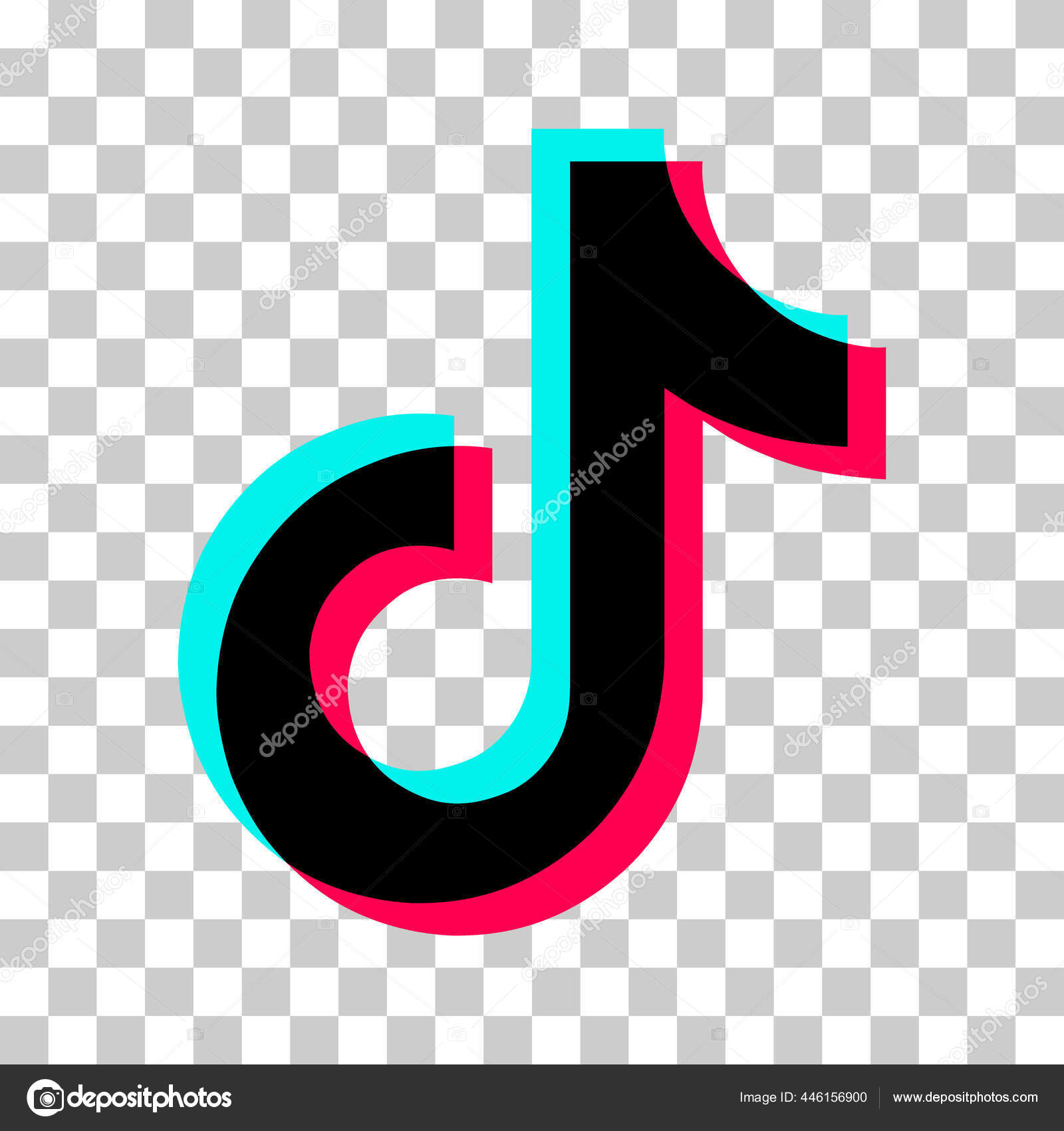 Ícone Editorial Tik Tok Logotipo Mídia Social Isolado Segundo Plano