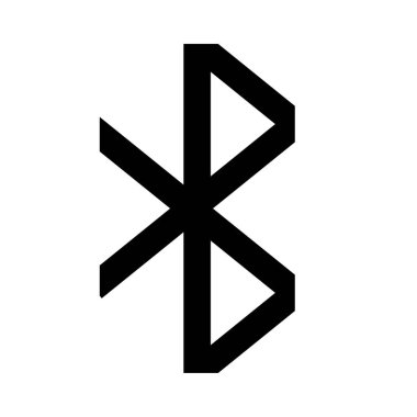 Bluetooth teknoloji simgesi, ağ bağlantısı web sembolü, mobil, bilgisayar, dizüstü bilgisayar vektör illüstrasyonları için veri paylaşımı .