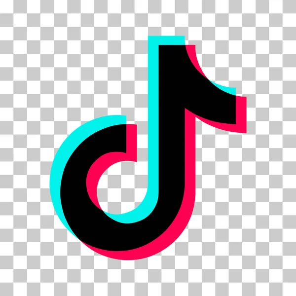 Tik Tok Icône Éditoriale Logo Des Médias Sociaux Isolé Sur — Image vectorielle