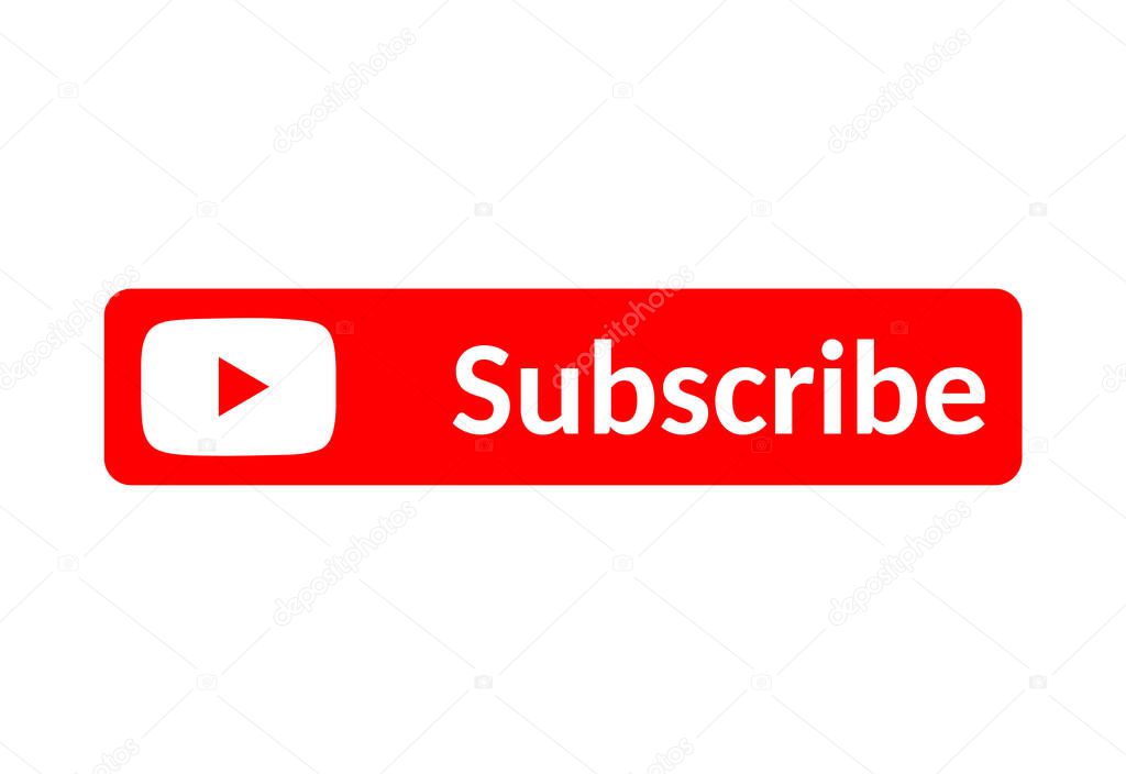 Subscribe web button, social media icon vector illustration, internet website symbol, isolated sign .