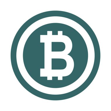 Bitcoin düz simge işareti vektörü. Kağıt para sembolü beyaz arkaplanda izole edilmiş, İş Grafiği illüstrasyonu .