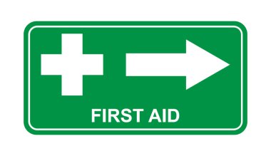 İlk yardım işareti, sağlık haçı sağlık sembolü, ilaç acil durum ikonu, güvenlik tasarımı .