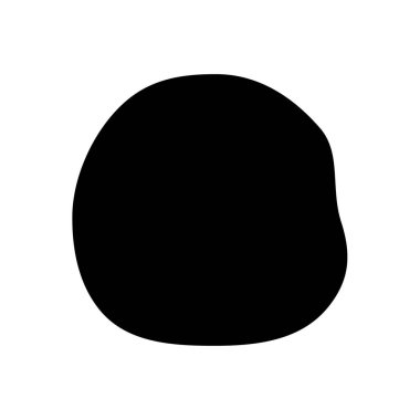 Soyut mürekkep lekesi, yuvarlak sıvı mürekkep lekesi şekli. Taze çakıl taşı. Rastgele düz vektör resimlemesini deforme et .