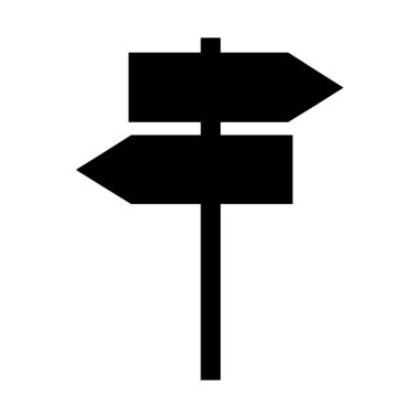 İmzalı sokak vektör illüstrasyonu, beyaz arkaplanda izole edilmiş yol oku sembolü, web işaretleyici .