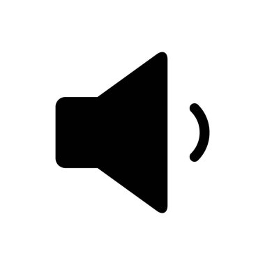 Müzik ses simgesi, ses hacmi sembolü. Uygulama, web ve ortam için vektör illüstrasyonu grafiği .