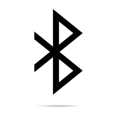 Bluetooth teknoloji simgesi, ağ bağlantısı web sembolü, mobil, bilgisayar, dizüstü bilgisayar vektör illüstrasyonları için veri paylaşımı .