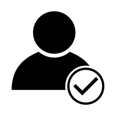 Kullanıcı avatar simgesi, sosyal kişi simgesi, iş vektör illüstrasyonu, web üyesi izole arkaplan .