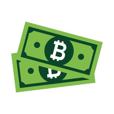 Bitcoin düz simge işareti vektörü. Kağıt para sembolü beyaz arkaplanda izole edilmiş, İş Grafiği illüstrasyonu .