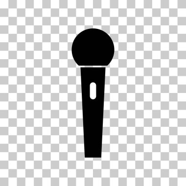 Mikrofon simgesi, ses konuşma sembolü, plak konseri işareti, web düğmesi tasarımı, karaoke düz konuşma .